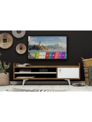 Vivense Esmob Ticaba Tv Sehpası, Meşe-Beyaz