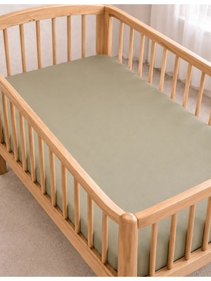 Organickid Home Collection Gri Tek Kişilik Lastikli Çarşaf 70X140