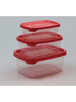 Asil Acar Home Plastik Saklama Kabı 3'lü 400 ml - 670 ml - 1.2 Lt. ROYALEKS-BNM-0513