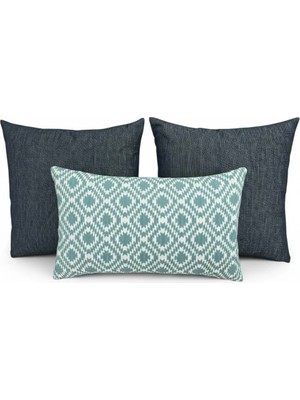 Elanora Home Indoor Outdoor Kırlent,güneşe Dayanıklı Balkon Bahçe Marin Kırlent Kılıfı 3’lü Set