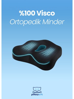 Pillowart Visco Ortopedik Oturma Minderi – Kuyruk Sokumu Destekli Ergonomik Tasarım