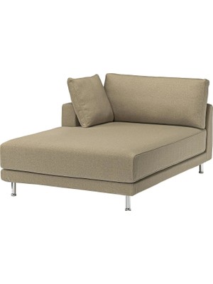 Ikea Uppåkra Uzanma Koltugu G 127 x D 180 x Y 46 cm – Johanneshov Kahverengi-Bej Buklet Kumaşla Raha