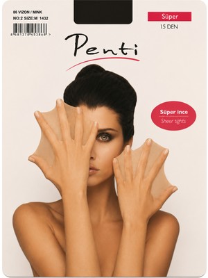 Cns Woman Studio Vizon / Mink Mat Ince Külotlu Çorap No:2