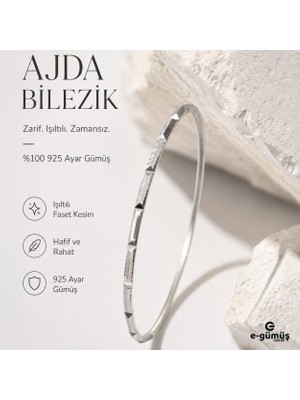E-Gümüş 925 Ayar Gümüş Ajda Bilezik
