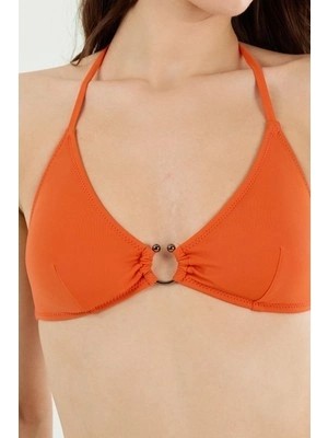 D Lingerie Orange Üçgen Bikini Takımı- DM1864