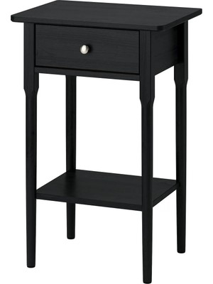 Ikea Blastasen Komodin 50X37X76 cm - Siyah, Ahşap Yapısıyla Yatak Odanıza Zarafet ve Düzen Getirir