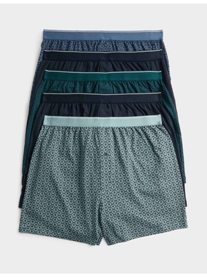 Marks & Spencer 5'li Geometrik Desenli Boxer Seti
