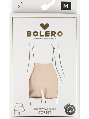 Bolero Kadın Lazer Kesim Pamuk Şort Korse Ten