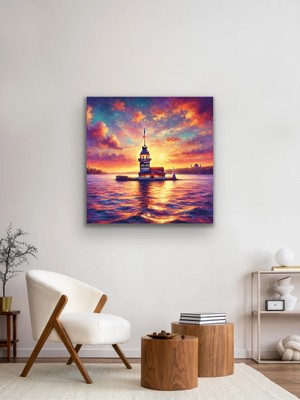 Bezos Kız Kulesi Kanvas Tablo 90X90CM
