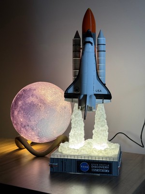 Empressco Pilovestik Nasa Uzay Mekiği Discovery 3D LED Gece Lambası - Astronot Hediyesi Dekoratif Masa Lambası - Fiyatı, Yorumları