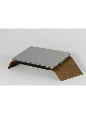 Vivense Doğal Ağaç Laptop Masa Standı ve Yükseltici Notebook Tutucu, Ceviz