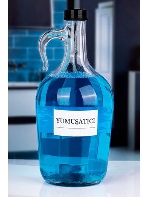 Nyl Home Dekoratif Cam Yumuşatıcı Şişesi 1500 ml Siyah Kapaklı