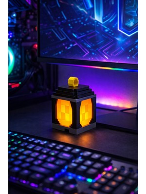 Empressco Figürlab Piksel Tasarımlı LED Mumlu Dekoratif Masa Lambası, Dekoratif LED Işıklı Lantern - Fiyatı, Yorumları