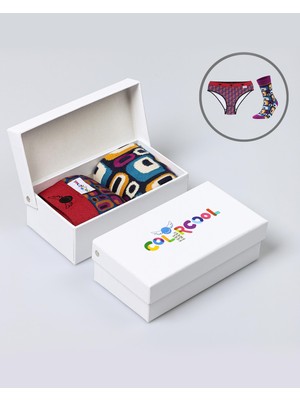 Bolero 70S Vibes Retro Desen Hipster ve Çorap