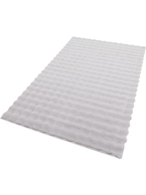 GÜLCEM HOME Premium Antrasit Yumuşak Bubble Kaymaz Özel Taban Peluş Halı Yolluk