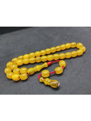İskeçe Tesbih Zeyzun Usta Eseri̇ Çift Zımpara Çift Cilalı Çatır Çatır Sesi Ile Sıkma Kehri̇bar Sertifikalı 9936