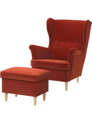 Ikea Strandmon Berjer Koltuk - Tommaboda Kahverengi-Kırmızı, 82X96X101 cm ile Konfor ve Şıklık
