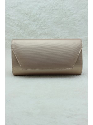 She Poly Kumaş Pudra Abiye Çanta Clutch Portföy Askılı Omuz ve El Çantası 2023