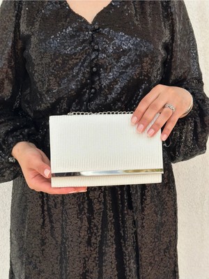 She Poly Çupra Sedef Abiye  Clutch Portföy Çanta