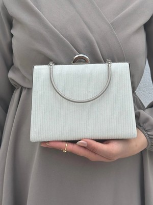 She Poly Kadın Çupra Sedef Abiye Clutch Portföy Çanta
