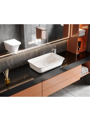 Turkuaz Seramik Turkuaz Cerastyle One Plus Tezgahüstü Lavabo 60*38 cm