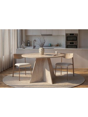 Rani Home Yemek Masası Traverten 120 cm GA-5308