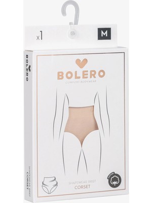 Bolero Kadın Lazer Kesim Pamuk Slip Korse Ten