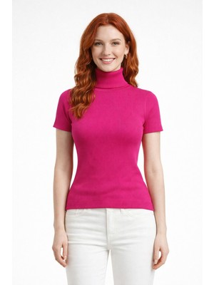 Neden Tekstil Boğazlı Yarasa Kollu Fitilli Crop Bluz