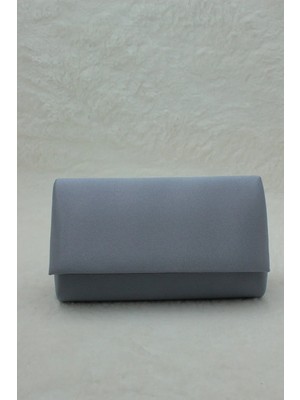 She Poly Saten Platin Abiye Çanta Clutch Portföy Askılı Omuz ve El Çantası 2023