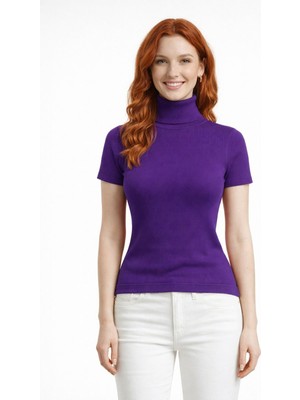 Neden Tekstil Boğazlı Yarasa Kollu Fitilli Crop Bluz