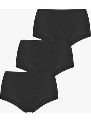 Bolero Kadın 3'lü Yüksek Bel Slip Külot Siyah