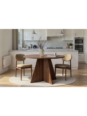 Rani Home Yemek Masası Venedik Cevizi 120 cm GA-5310