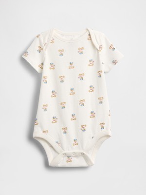 Gap Bebek Beyaz First Favorites Organik Pamuk Bodysuit