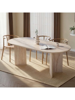 Rani Home Yemek Masası Traverten 200 cm GA-5321