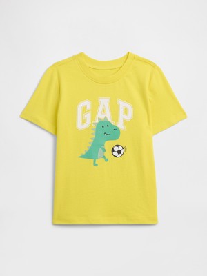 Gap Erkek Bebek Sarı Grafik Baskılı T-Shirt