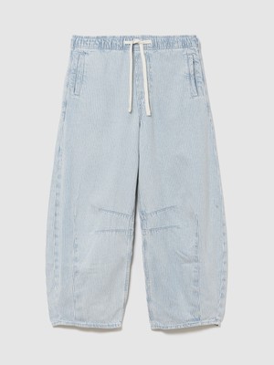 Gap Kadın Mavi Mid Rise Ultrasoft Çizgili Easy Horseshoe Jean Pantolon