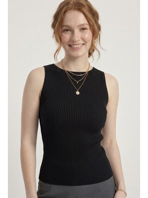 Neden Tekstil Kadın Fitilli Triko Atlet Slim Fit Yazlık Kolsuz Bluz