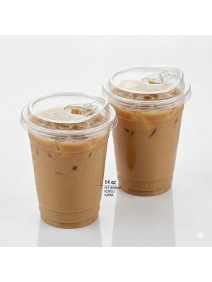 Tabakgroup 14 Oz Şeffaf Plastik Bardak 400 cc - Meyve Suyu, Smoothie, Meşrubat Bardağı, Soğuk Kahve, Bubble, Bubble Tea Bardağı, Mlkshake Bardağı - Dayanıklı ve Sızdırmaz Pet Bardak 400 ml