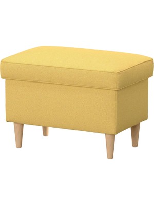 Ikea Strandmon Puf, Tibbleby Sarı. Konforlu ve Şık Tasarım, Ölçüler: 40.0 x ? x 44.0 Cm.