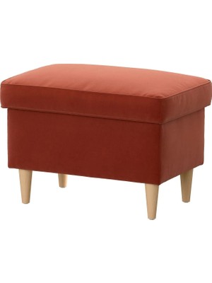 Ikea Strandmon Puf, Kahverengi-Kırmızı, 40X44 cm - Rahatlık ve Şıklık Odanızda