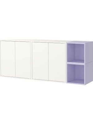Ikea Eket Duvar Rafı, Beyaz-Pastel Lila, 175X35X70 cm ile Evinizi Düzenleyin!
