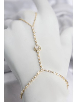 Pileli Store Mey Ithalat® Gold Renk Pirinç Zirkon Taşlı Kalp Model Şahmeran