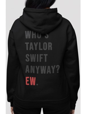 Sevbano Taylor Swift Şarkıcı Sırt Baskılı Unisex Oversize Penye Hoodie