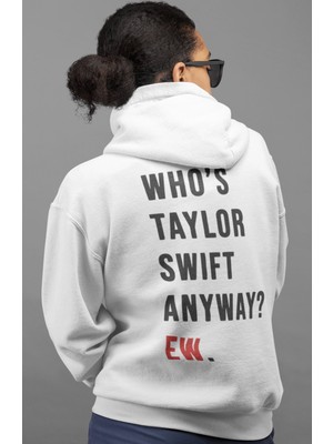 Sevbano Taylor Swift Şarkıcı Sırt Baskılı Unisex Oversize Penye Hoodie