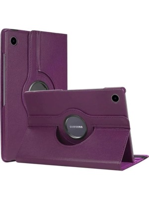 Bezos Galaxy Tab A11 360 Tablet Deri Kılıf - Mürdüm