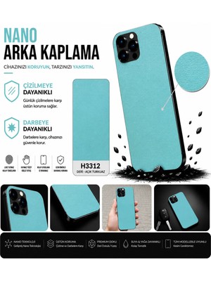 Astakos Vivo X200 Ultra Uyumlu H3312 3m Liçi Açık Turkuaz Deri Serisi Arka Kaplama