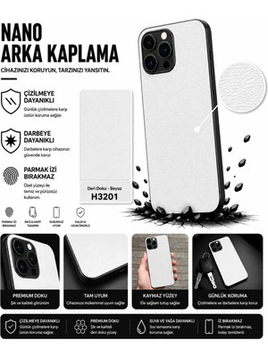 Astakos 3m Küçük Desen Liçi Doku Beyaz Arka Kaplama Poco M3