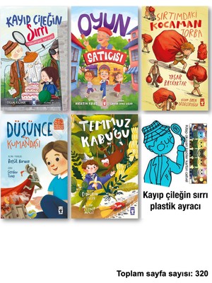 Timaş Çocuk Kayıp Çileğin Sırrı Oyun Satıcısı Sırtımdaki Kocaman Torba Düşünce Kumandası Temmuz Kabuğu