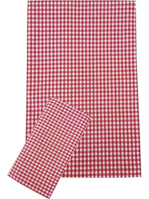 Mira Home Zefir Desen Sofra Bezi Masa Örtüsü 170 x 170 cm Kırmızı