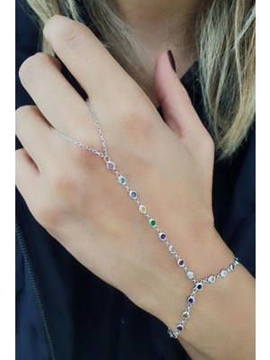 Ose Shop Luxury Tasarım 925AYAR Gümüş Renkli Zirkon Taş Detaylı Şahmeran
